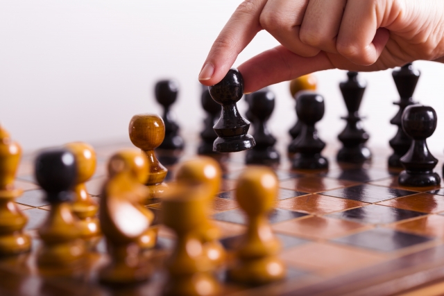 チェス盤とチェスの駒